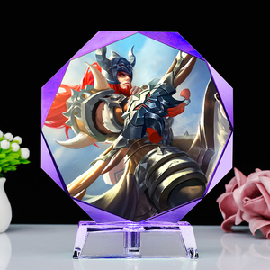 王者荣耀水晶摆件卡通动漫手办生日礼物曹操毕业季礼品定制程咬金