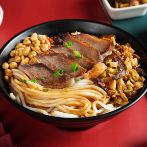 康乐人干拌牛肉粉桂林米粉牛肉粉速食方便面米线螺