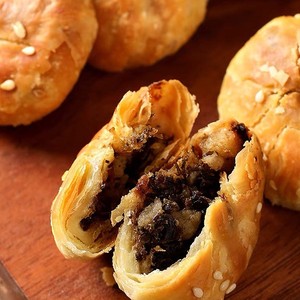 优选【独立包装60个包邮】黄山烧饼梅干菜小烧饼安徽特产徽州肉馅