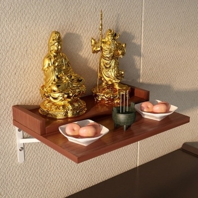 诚信看跑百货店淘宝财神爷摆放架挂墙上架子摆佛像供位柜子关公迷你