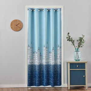 定制布艺门帘长款免衣间厨房卫生间家用空调挡风布艺隔断帘春夏