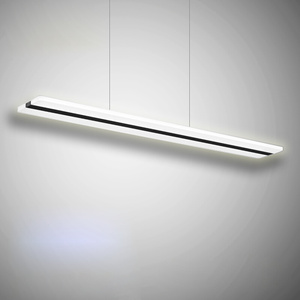 公创字房黑s亮前一线长灯吊极灯室吊灯书意灯办条具简台餐厅led灯