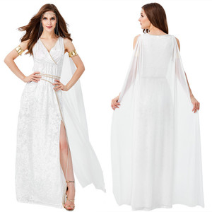 万圣节服成人cosplay白色女神长裙古希腊神话人物舞台演出表演服