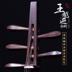 正明乐器/黑鸡翅木五弦直项琵琶 专业演奏用 仿古复古纯手工制琴