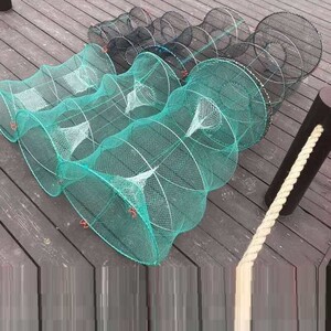98完洲企业店淘宝鱼网捕鱼捕鱼家用龙虾捕笼虾笼自动捞鱼笼抓鱼工具