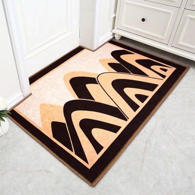 凤凰宫主2021土黄色五行风水地毯入户门口脚垫子五色可选玄关地.