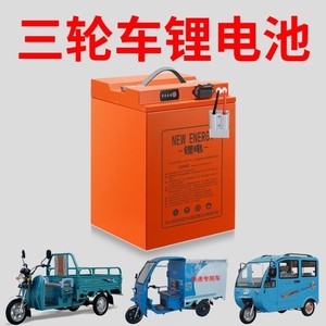 阵风48v60v电动车三轮车锂电池摩托车电瓶车铁锂电池电瓶40ah75ah
