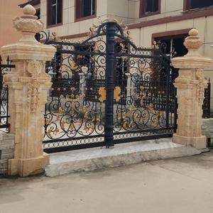 石雕门柱别墅庭院大理石柱子小区户外石柱大门门柱压顶石围墙柱头