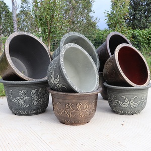 新品特大号花盆塑料加厚仿陶瓷铁树花y盆口径60厘米龙缸果树专用