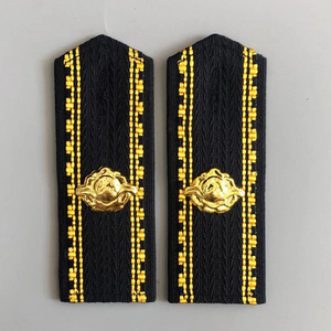 22保安服饰配件金属肩章黄色白k色长城物业岗位用品老款城管肩牌