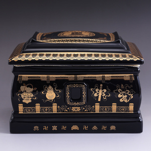 骨灰盒高档玉石七星引路垫板随葬安葬陪葬殡葬墓地用品棺材三口大