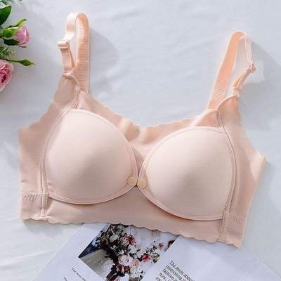 孕妇哺乳文胸内衣夏季薄款前扣产后前开孕妇胸罩胸罩扣式亲肤透气