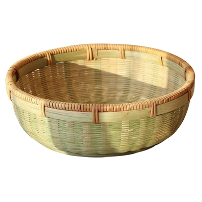 纳e小收头馒藤竹果水篮圆农家簸l子箩箕洗品用筐筐竹食家零编制编