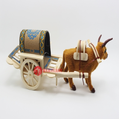 i蒙古勒勒车模型草原勒勒车蒙古族特色摆件牛拉q车摆设内蒙古2022