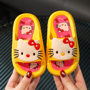 巴拉巴拉夏季女童拖鞋可爱萌猫咪卡通凯蒂猫家居防滑软底浴室凉拖