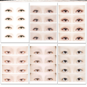 日本购学习眼妆化妆彩妆纸上册子眼影图l册画眉图纸练习韩式素描