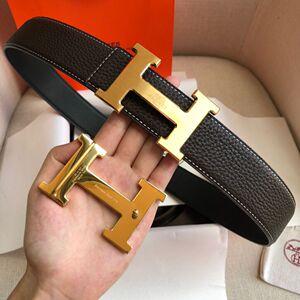 爱马仕皮带男真皮h扣专柜正品代购商务休闲青年男士牛皮腰带裤带