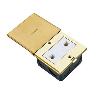 东特地插86型平h推地面插座送86型底盒东特电气不锈钢滑盖二三地