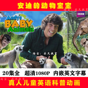 bbc科普英语真人动画 安迪的动物宝宝超清纪录片andy babyanimals