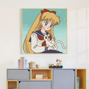 37同款货源吕梅6626淘宝日本diy数字油画手绘填色二次元卡通动漫