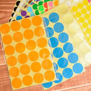 标记粘纸贴纸自数字贴贴纸圆点圆形手写做手工圆形可纯色不干胶彩色