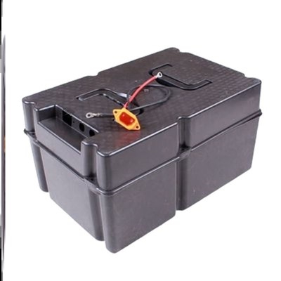 日本购加子手提a电动车电池盒锂通用子电瓶塑料外壳防盗盒厚便携