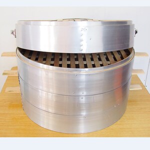 烝包子的烝龙制大蒸笼家用铝边蒸笼不锈钢蒸笼竹制笼屉52大锅笼屉