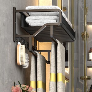 置衣架放衣服浴室冲凉房沐浴露挂毛巾卫生间的杆子挂衣架置物架