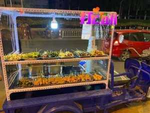 三轮车小吃车架子定做摆摊多功能烧烤车麻辣烫煎油炸串卤夜市车棚