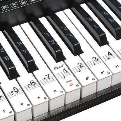 i88键61键r键通用键盘贴透明电子琴键盘钢琴五线谱简谱键位贴20