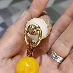 万向360度旋转环diy鹿麂角牙钥匙扣黄鹿角挂件吊坠金属配件1人付款27