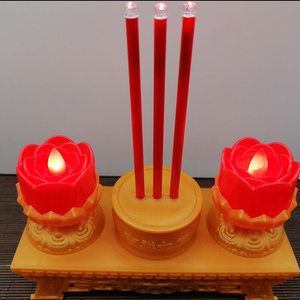 清墓祭长节坟明烛z电祭灯的炉祖香祀台灯led烛上明奠祭灯子蜡用扫