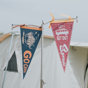 户外露营用品营地三角旗野营氛围配件旗帜帐篷天幕装饰旗串彩旗子