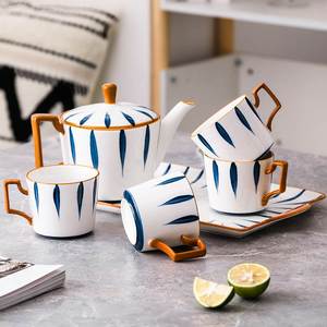 北欧ins陶瓷茶杯水杯家用简约水具套装客厅耐热杯子茶壶冷水壶