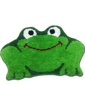 大脚金丹柔卡通青蛙地q垫进门达垫吸水卫浴防滑门垫兰软卧室地毯