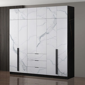 特点衣柜木质组合卧室衣橱双色简约现代定制高度大衣柜实木平开门