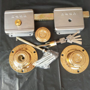 店2鑫超208大门锁齿条锁防盗锁双开门木门铁门n锁具农村老式院子锁