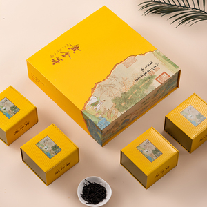 高档新款黄金芽茶叶包装礼盒一斤装安吉白茶空礼盒茶叶礼盒空盒子