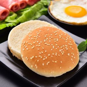 金麦嘉汉堡胚面包汉堡包早餐食品即食面包胚圆形半成品整箱