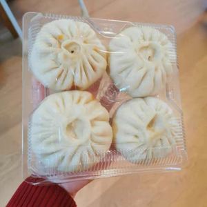 包子打包盒次性托盒馒头专用盒小笼包盒一次性烧卖打包透明2345枚