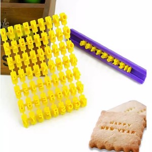 英文字母词组印字模曲奇饼干塑料印花模具 翻糖蛋糕模DIY烘焙工具