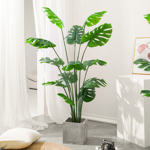 北欧仿真绿植龟背叶竹仿生假植物大型盆栽装饰室内客厅落地摆件树
