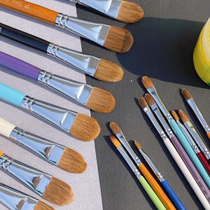 桑帕斯水粉笔狼毫圆峰油画笔套装初学者学生画笔江苏画师推荐勾线