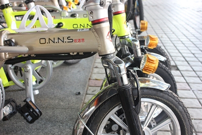 新品欧诺思12寸14寸代驾折叠电动车避震前叉小轮折叠自p行车前叉