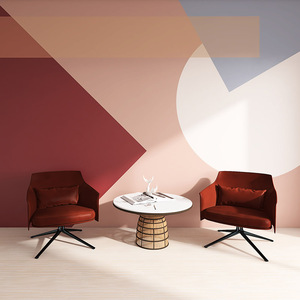 轻奢欧式拼色几何墙纸北欧客厅沙发壁纸卧室美容院装饰背景墙壁画