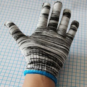 线手套白线劳保棉手套手套厚珠绒纱坯子棉线耐p用工厂胶点直发尼