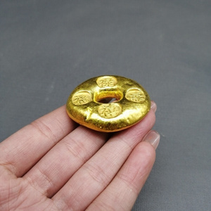金禄t31货老藏土董古金古锭金收玩旧喜福寿出捡q漏元条物件.宝块