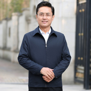厅局风行政夹克穿搭成熟男人显年轻厅长外套公务员体制内厅级干部