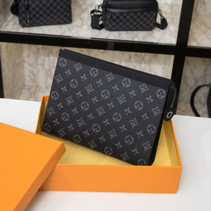 香港: lv:vd男包2021新款手包商务信封包真皮男士手拿包印花夹包