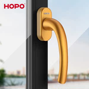 hopo窗户手柄铝合金窗把手断桥铝窗户拉手方轴执手好博ph140古铜